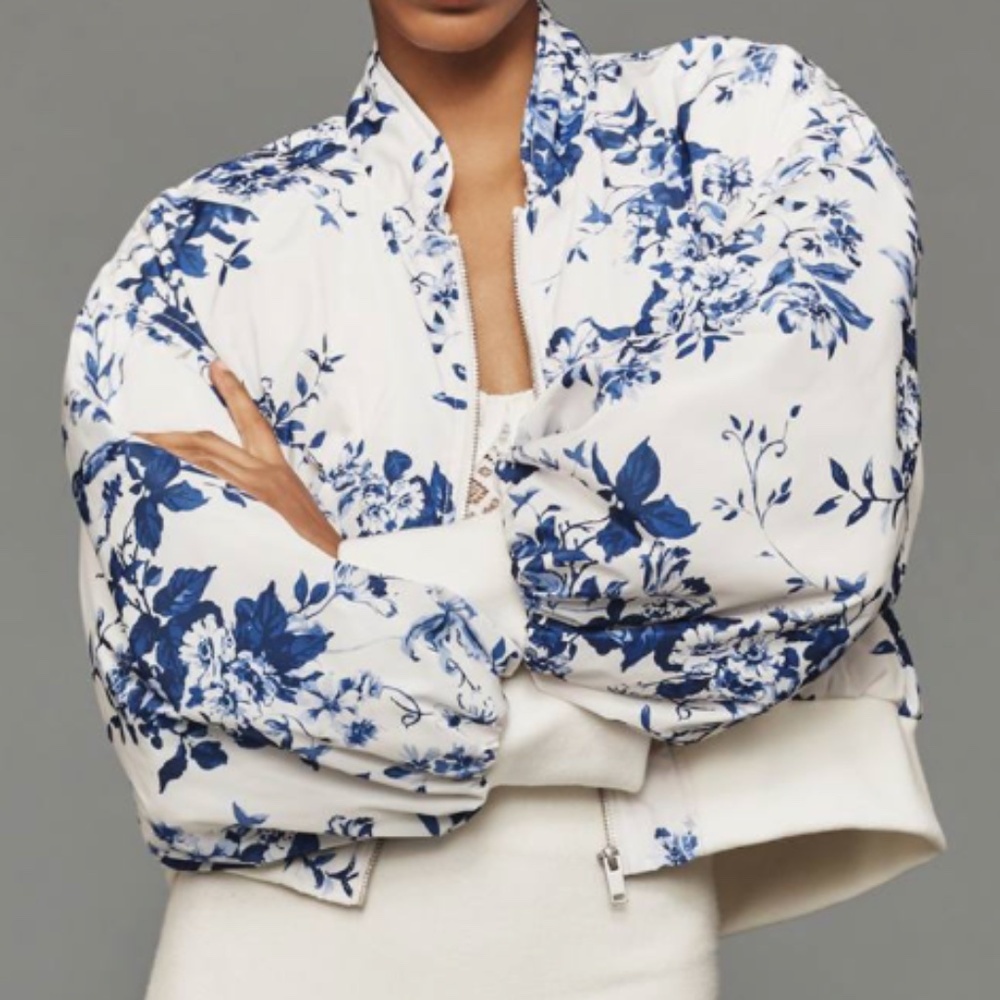 Anthropologie Cropped Bomber Jacket | Sz XS